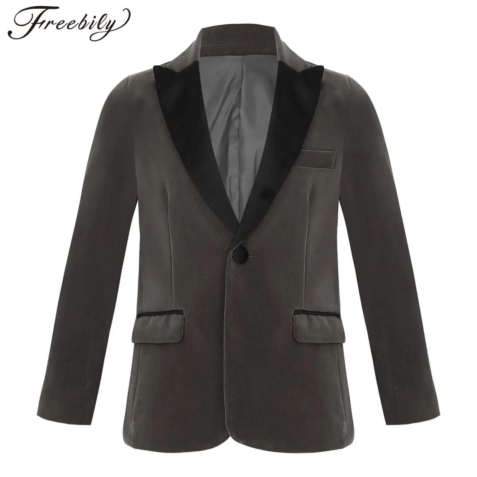 Kids Boys Gentleman Velvet Baby Formal Blazer Coat for Wedding Party Costume Formal Coats School Uniform Suits Jackets Outerwear