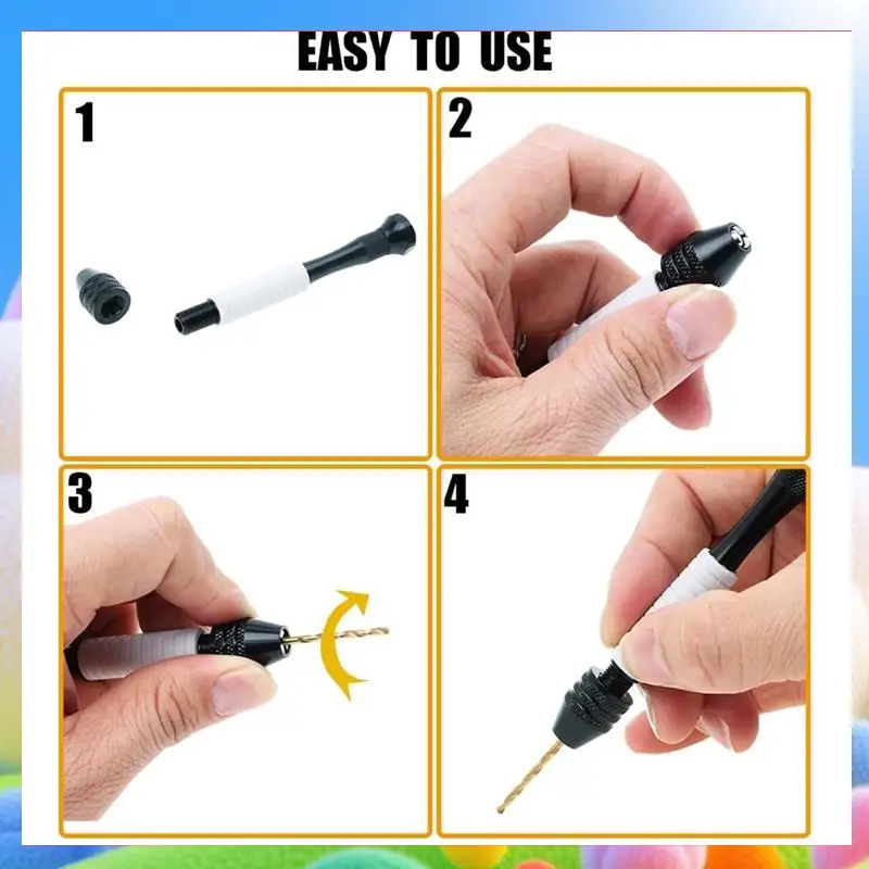 

Pin Vise Hand Drill Manual Drills W/25Pcs Drill Bits (0.5Mm-3Mm) -Rotary Hobby Drill For Jewelry Making, Wood-AA25