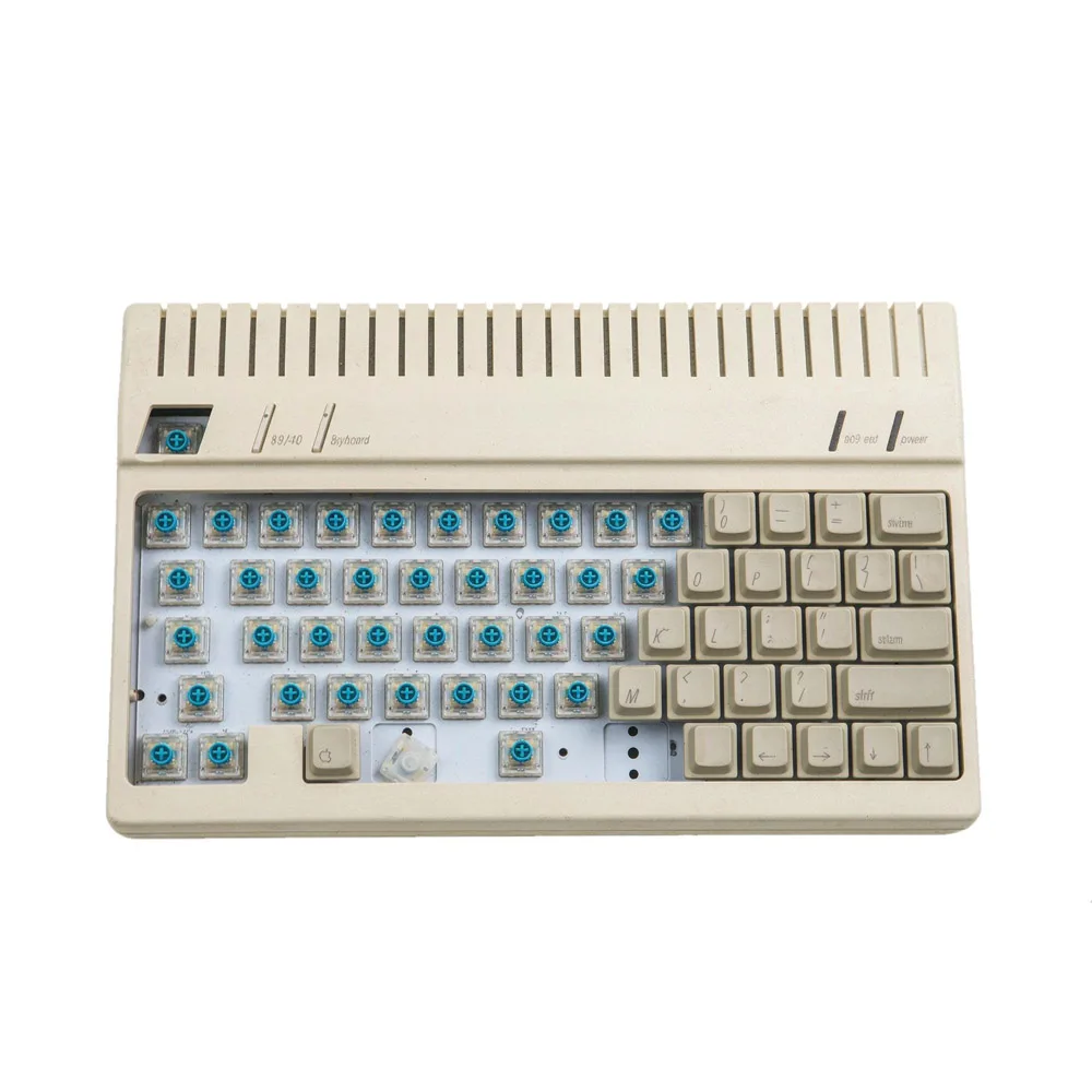 AppleIIc Keyboard Replacement PCB, With Read/Write Indicator Lights Added On The PCB