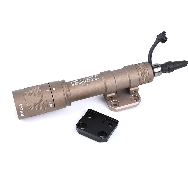 M300 M600用タクティカル懐中電灯マウント - CNCベースメタルオフセットスカウトクイックデタッチレールMlokレールトイガン用ハンティングアクセサリー