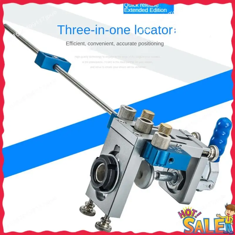 BOFO Localizzatore guida per trapano con maschera per fori tascabili per tasselli a sgancio rapido per giunzioni di tavole di legno Strumenti per la lavorazione del legno Alluminio, lavoro fine