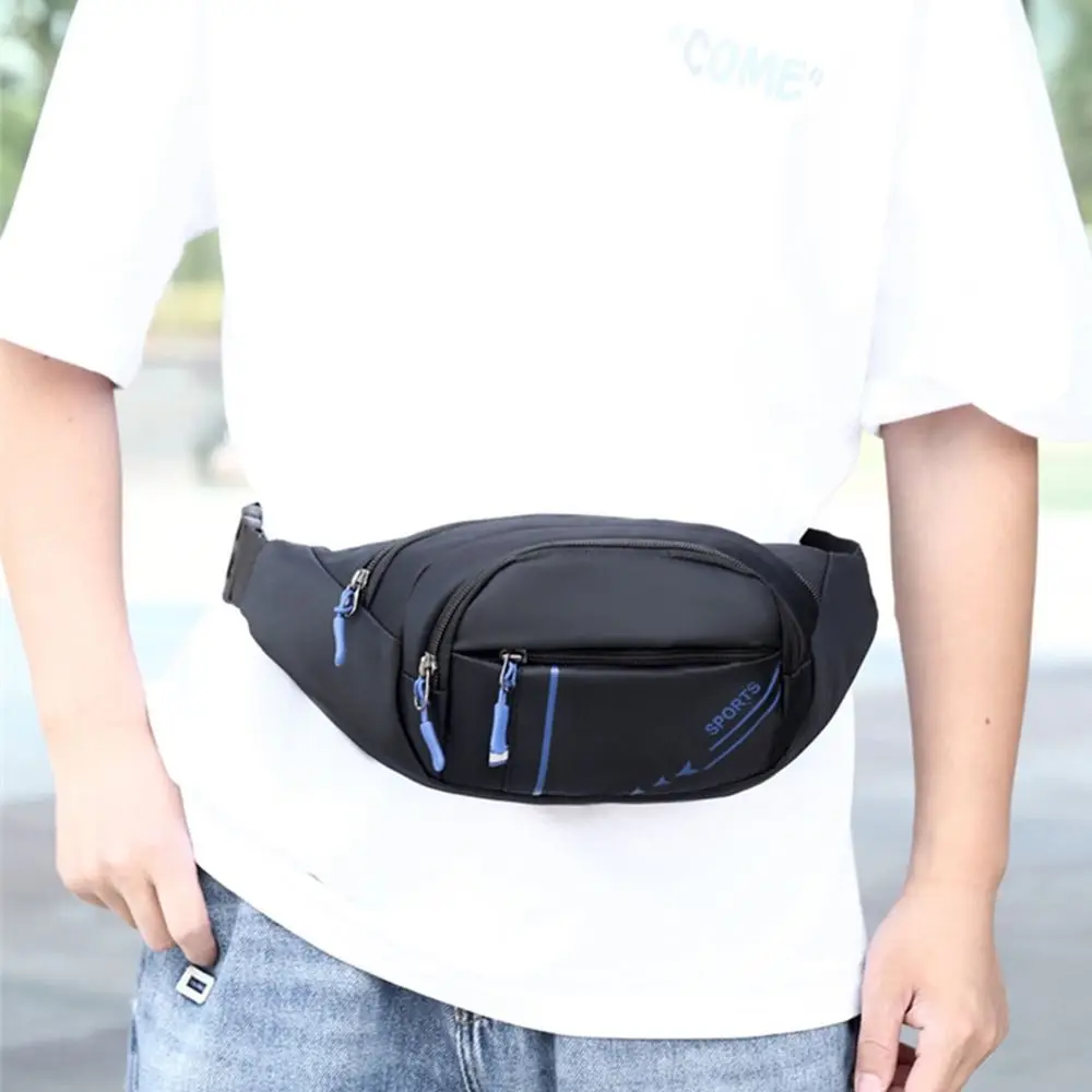 Fashion Anti-theft Men Waist Bag Close Fitting Waist Bags Multi-layer Sports Waist Bags Waterproof Fanny Pack Chest Bag Outdoor
