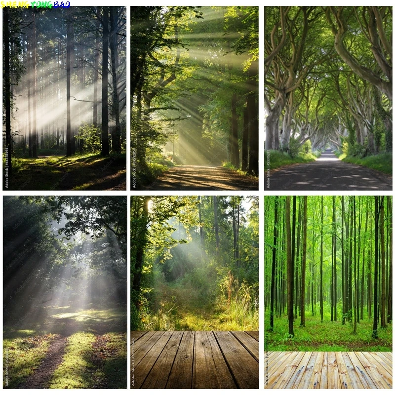 

Natural Scenery Photography Background Forest Landscape Travel Photo Backdrops Studio Props SELI-08