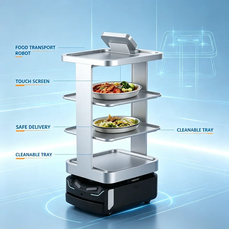 Food Delivery Robot Human‑Computer Interaction Delivery Robot Voice Reminder For Table Food Delivery And Guest Notification