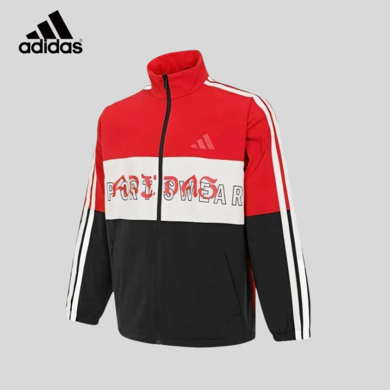 Adidas2026 Spring New Men's Sports Loose Splicing Jacket KA9750