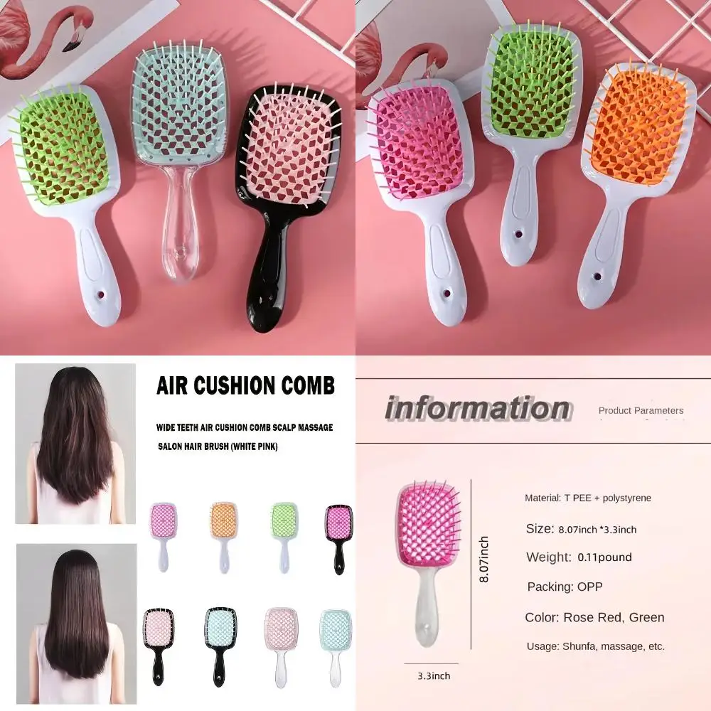 Portable and Relaxing Elastic Hair Comb - Women's Styling and Combing Brush for Massage