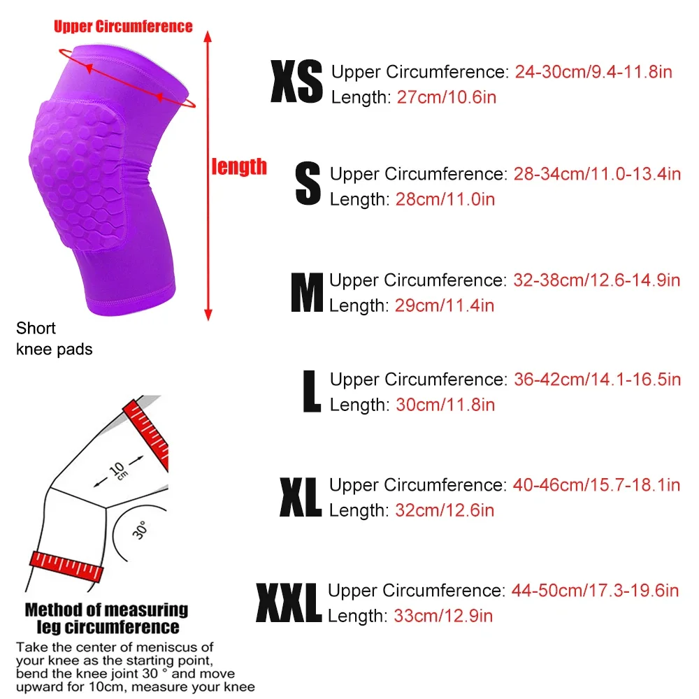 1/2Pcs Knee Pads for Kids Youth Adult, Knee Brace Support, Compression Knee Sleeve for Cycling Running Basketball Baseball
