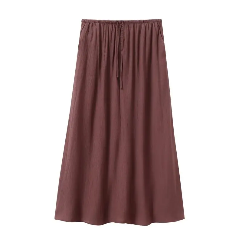 Falda ceco informal a rayas de cintura alta para mujer, conjunto de moda de verano, falda con cinturón, conjunto para ...