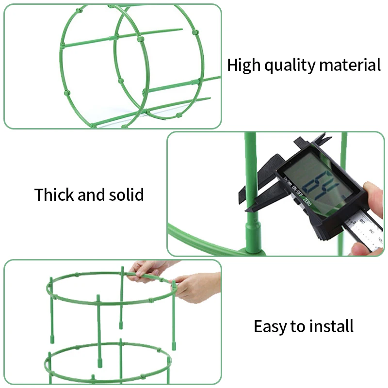 Detachable Plant Support Pile Garden Plastic Flower Stand Cage Grow Fixing Rod Vine Climbing Bracket Stake Holder Bonsai Tools