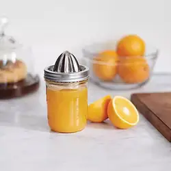 Hand Juicer Jar Lid Reusable Juicer Lid Handle Citrus Reamer Lemon Manual Juice Squeezer Leak-Proof Bottle Cap For Glass Bottle