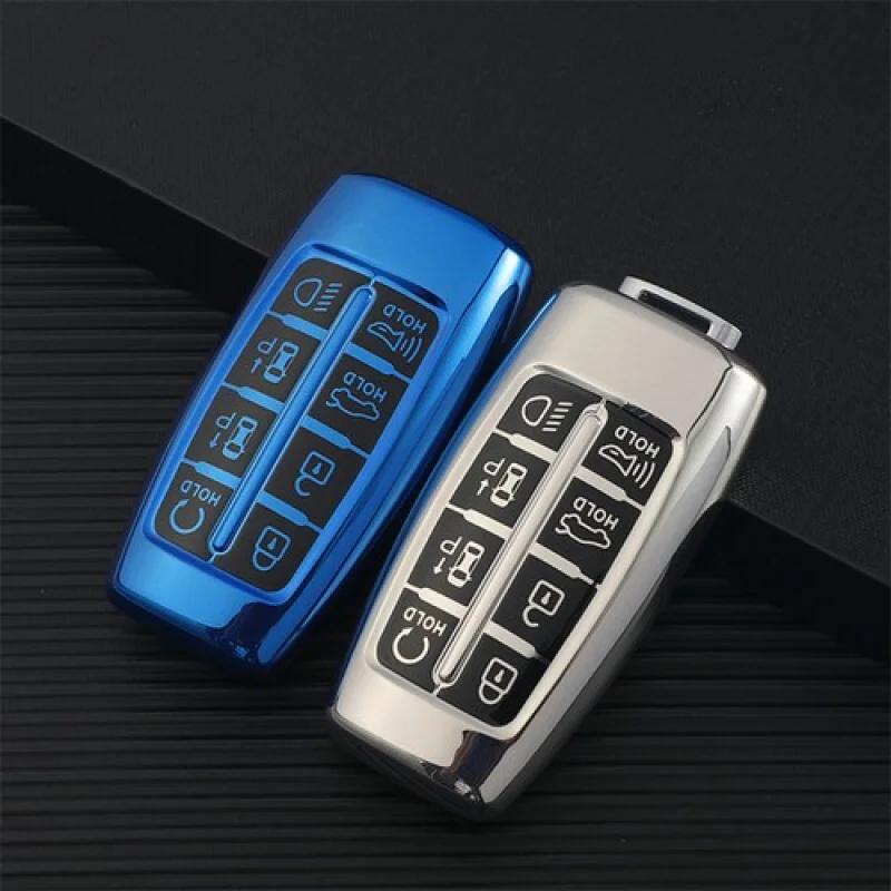 

A+ 8 Buttons TPU Car Remot Key Fob Case Cover Holder For Genesis GV70 GV80 G80 G90