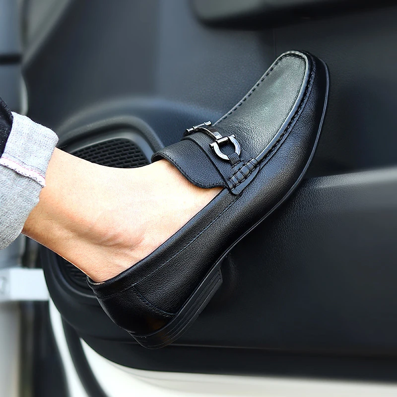 

Мужские классические туфли из натуральной кожи, винтажные, высококачественные, роскошные, элегантные, итальянские, черные, из натуральной воловьей кожи