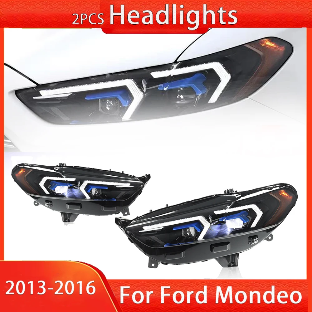 

Car Led Headlight For Ford 2013 2014 2015 2016 Mondeo Headlamp LED DRL Modified High Configuration Front Lamp Accessories