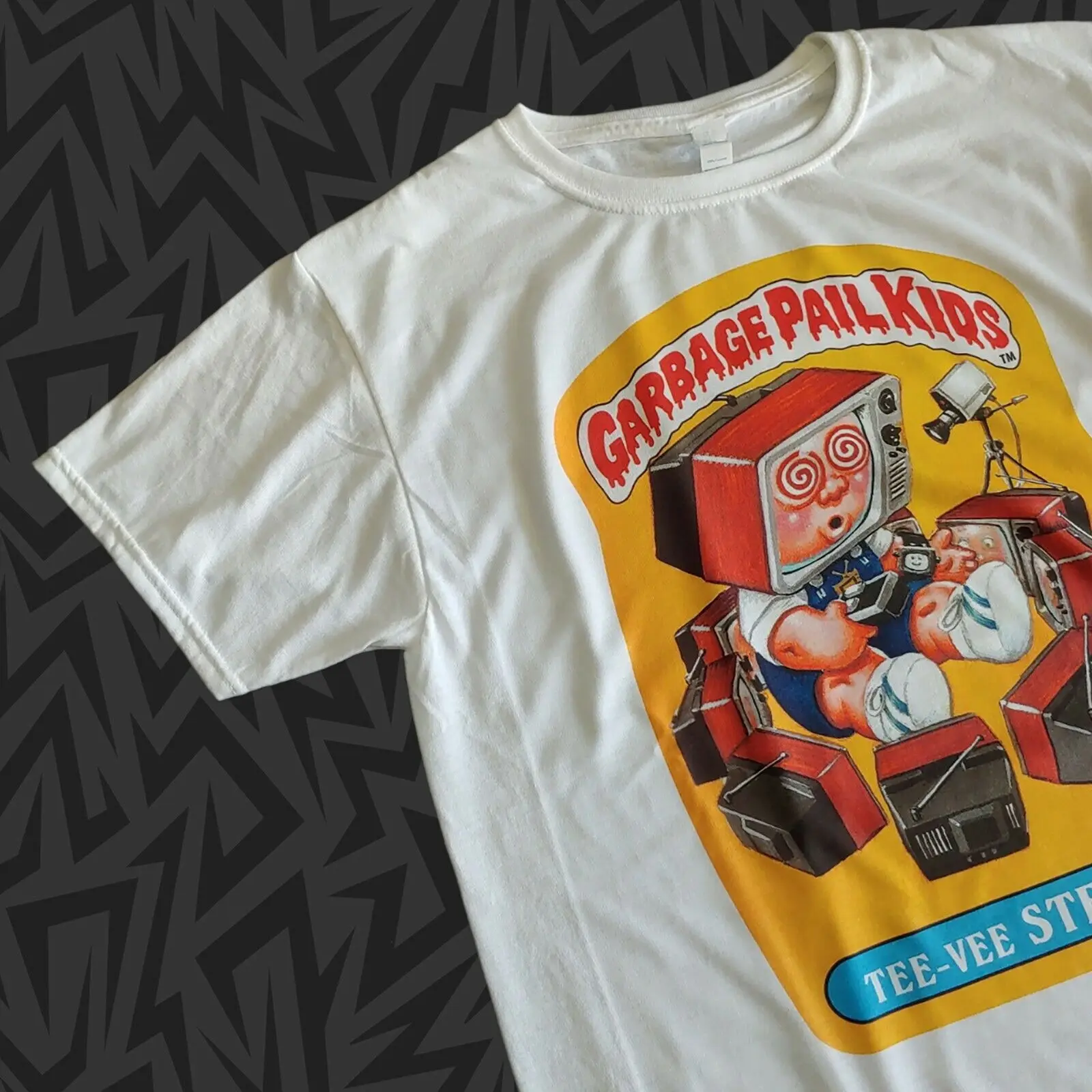 New GARBAGE PAIL KIDS T-Shirt TEE-VEE STEVIE Series 1 10a GPK Steve Steven S-2XL