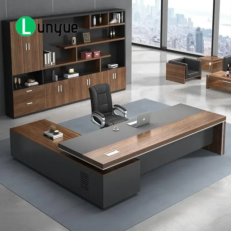 Luxury Modern Executive Desk Large Boss Office Table Simple Manager Workstation with Chair High End Business Furniture for
