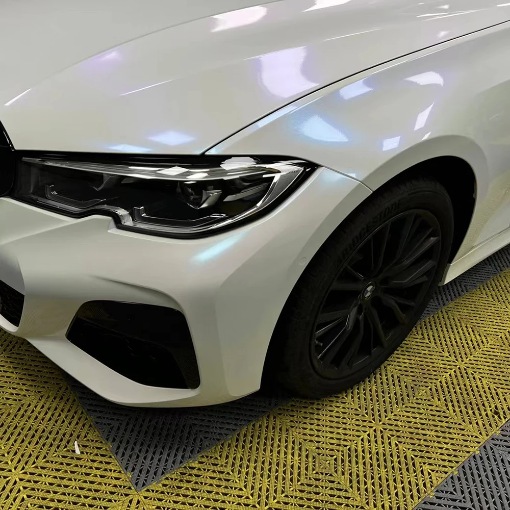 Wrapmaster 7.5mil Colored Car Film Diamond White to Blue Thermoplastic Polyurethane TPU PPF