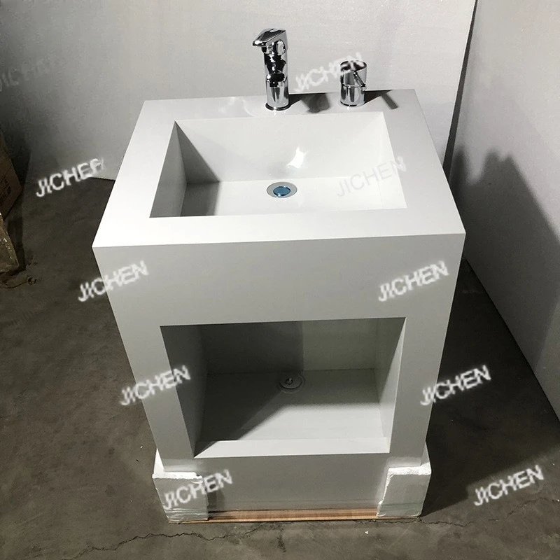 

Slate wash basin column Outdoor integrated floor type face wash foot multi-functional wash basin table