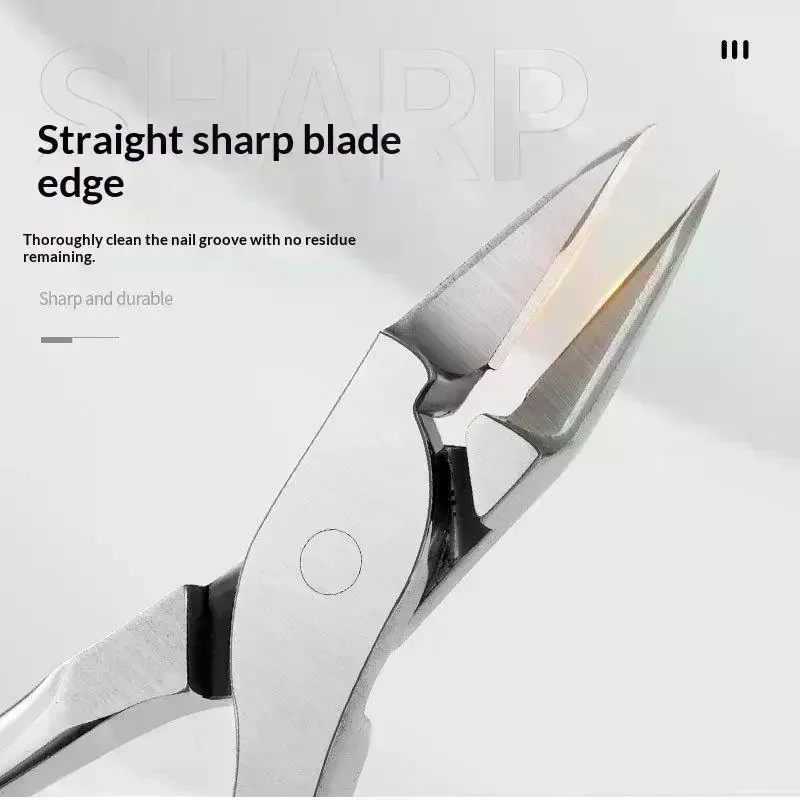 Coupe-ongles à lame droite, coupe-ongles épais incarnés, dissolvant de strass, outils de manucure, 1 pièce