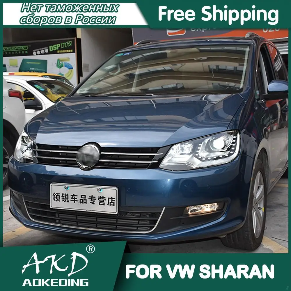 

Автомобильные фары для VW Sharan 2012-2020, фары DRL Hella светодиодный Bi, ксеноновая лампа, противотуманные фары, автомобильный аксессуар, фара