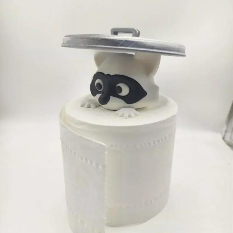 Raccoon-shaped Toilet Paper Holder, Fun Bathroom Tissue Rack, Bathroom Desktop Decorative Ornament, Kitchen Shelf Tissue Holder