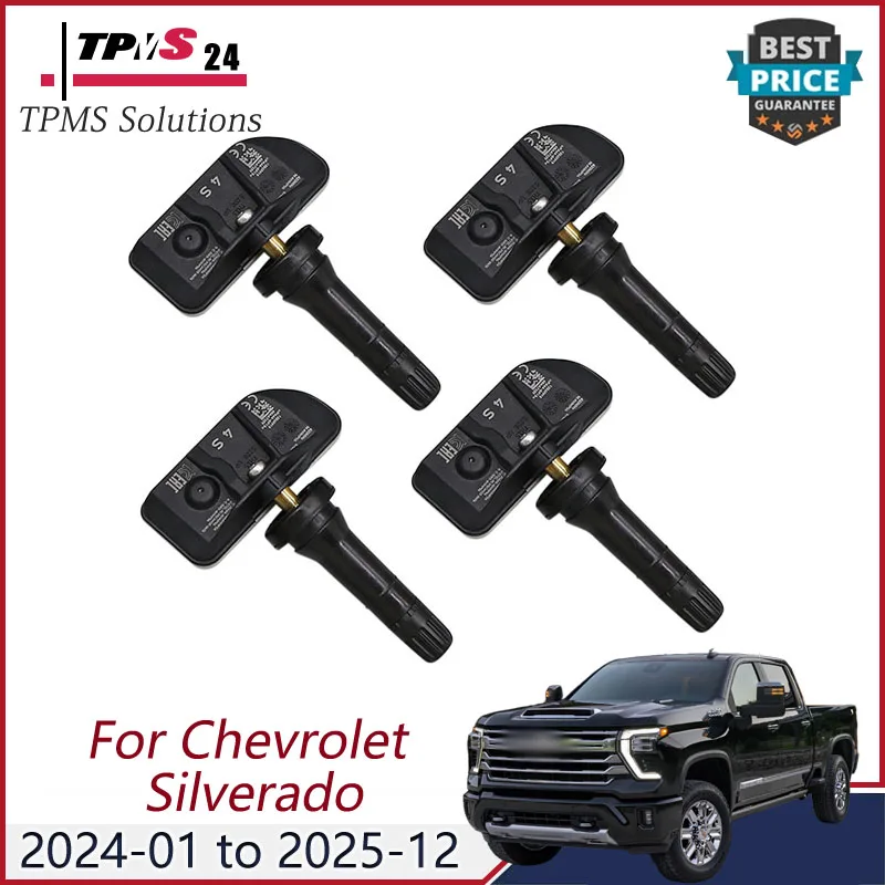 

4 датчика контроля давления в шинах 13549919 TPMS 433 МГц 13542523 для Chevrolet Silverado 2024-2025, Chevrolet Suburban 2025