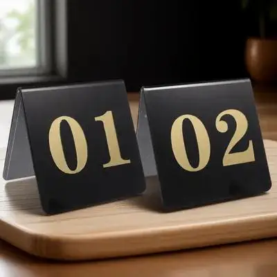 

10Pcs Acrylic Table Numbers Smooth Surface Double Sided Seating Sign for Wedding Reception Banquet Restaurant Event