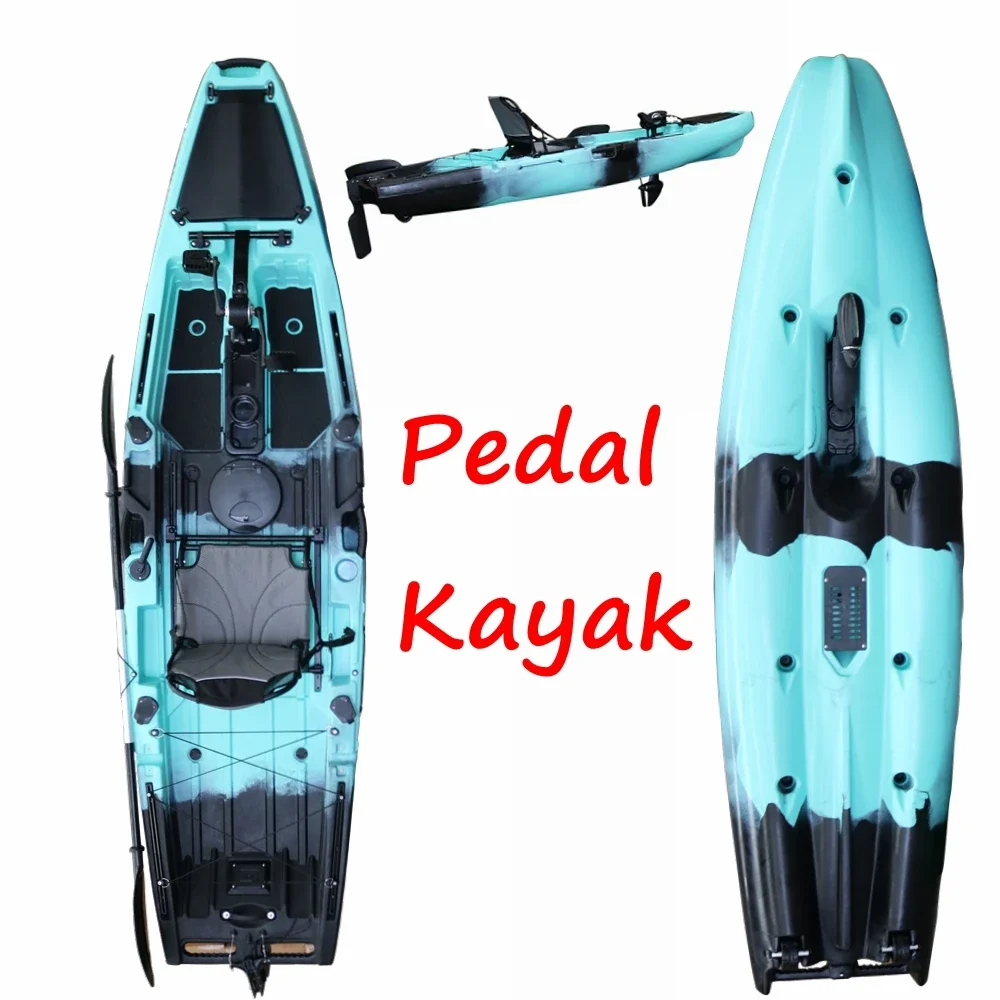 

Hot Sell 10 FT Single Pedal Kayak,Sit on Top Foot Pedal Drive Kayak,Stable and Big Space Fishing Kayaks Pick Up At The Port