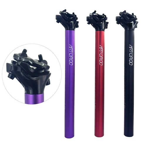 ARTOROO tija de sillín de bicicleta de montaña y carretera ultraligera de aleación de aluminio MTB tija de sillín de bicicleta tubo de sillín 27,2/31,6mm * 350mm piezas de ciclismo