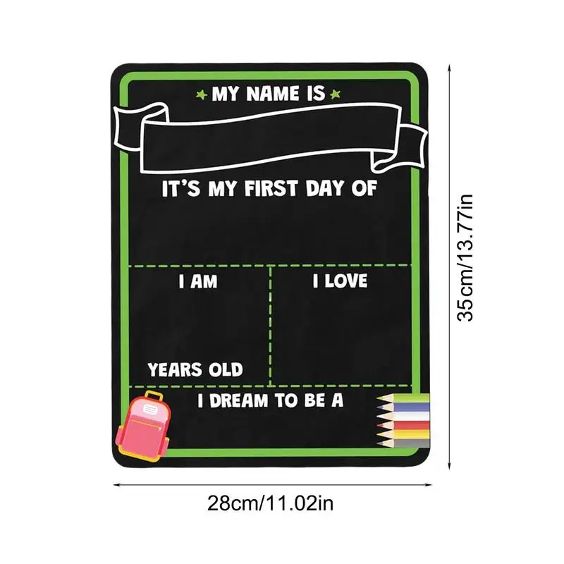 First And Last Day Of School Board Back To School Sign Double-Sided Photo Prop Sign Educational Posters Reusable Math Posters