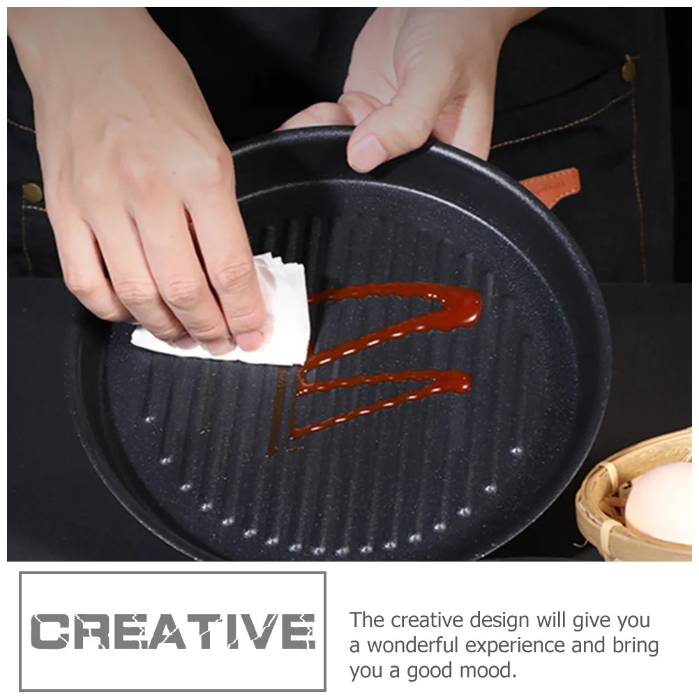 

Household Steak Pan Multi-Function Non-Stick Grill Tray Portable Camping Accessory Grill Pan Multi-Function Steak Plate