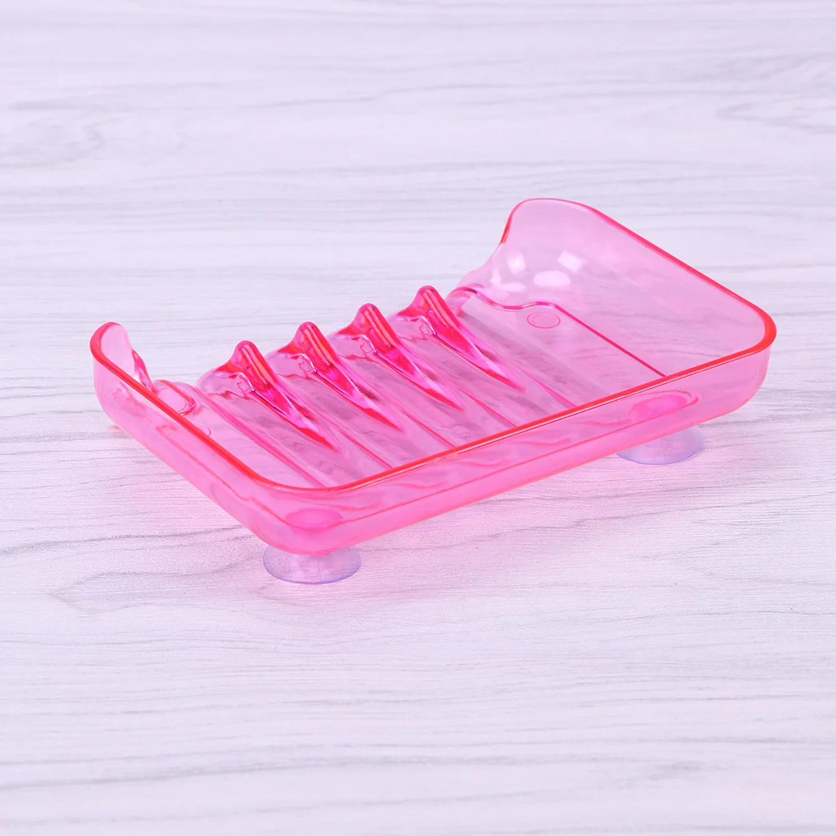 

Clear Soap Dish With Suction Cups Strong Hold Waterfall Design For Bathroom Shower Glass Ceramic Wall Non-Metal Shelf