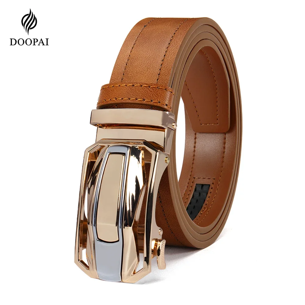 

Мужские ремни с автоматической пряжкой, роскошные брендовые ремни для мужчин, кожаный ремешок, повседневные деловые мужские подарки, зимние