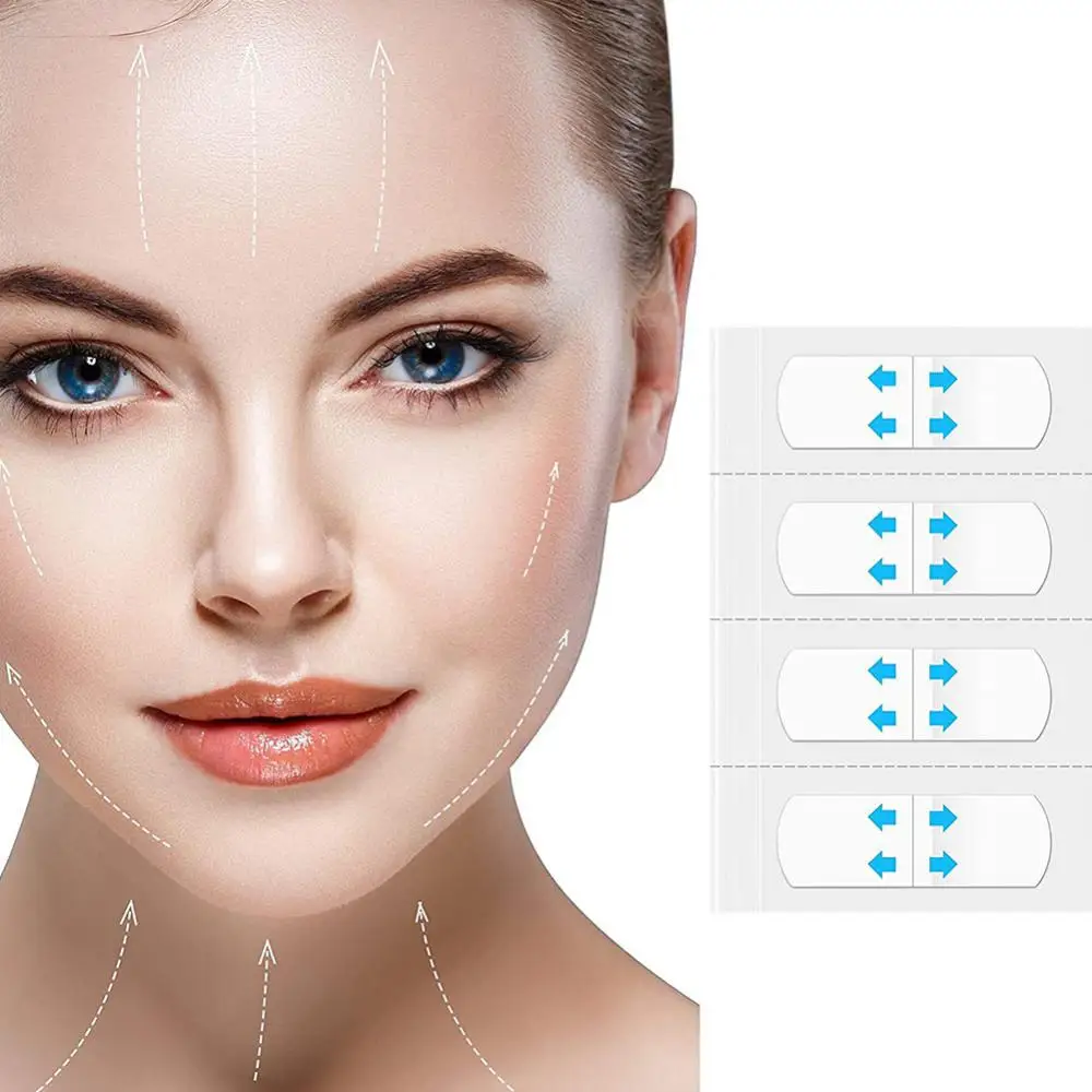 Invisible Face Lifter Lifting Saggy Skin Wrinkles Hide Double Chin Instant Face lift Stickers Transparent Waterproof