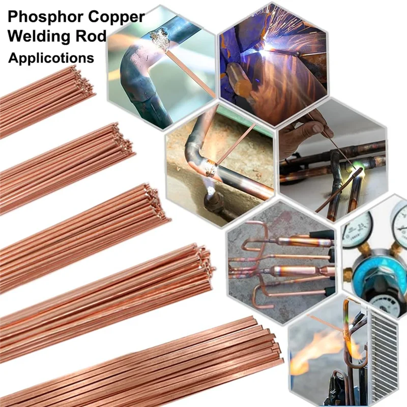 ABGG-5 Sticks Phosphor Copper Brazing Rods Self Fluxing Welding Rods For Copper Pipes Airconditioner Refrigerators Pipe Oven A