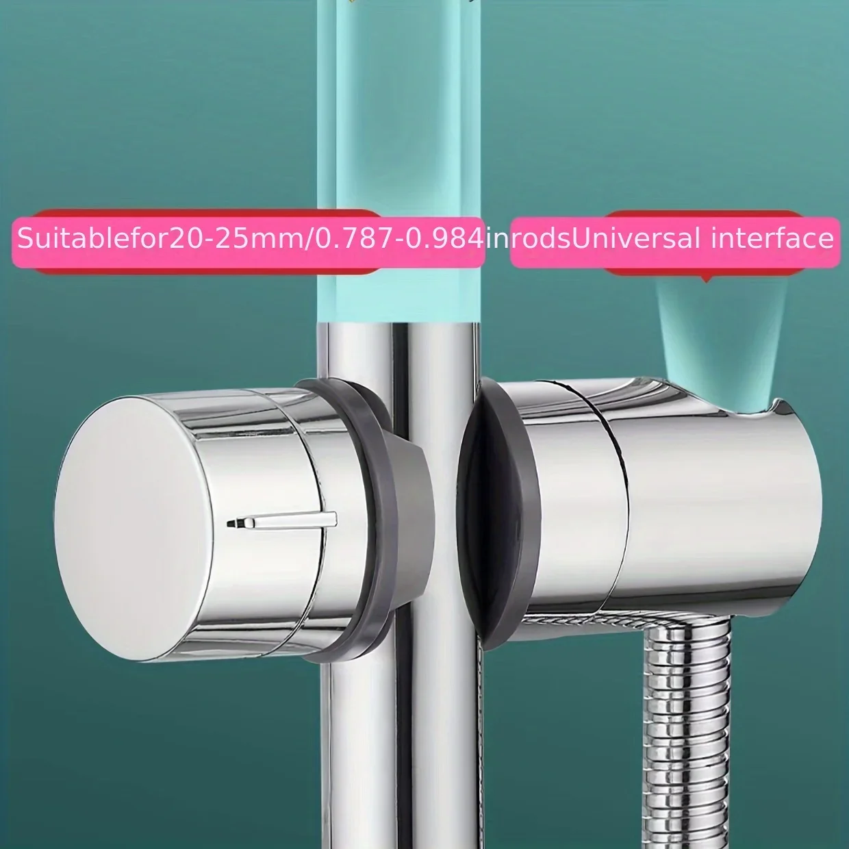 Adjustable Shower Head Bracket - 360° Rotating Bracket, Adjustable Up and Down, Easy Installation, No Tools Required,