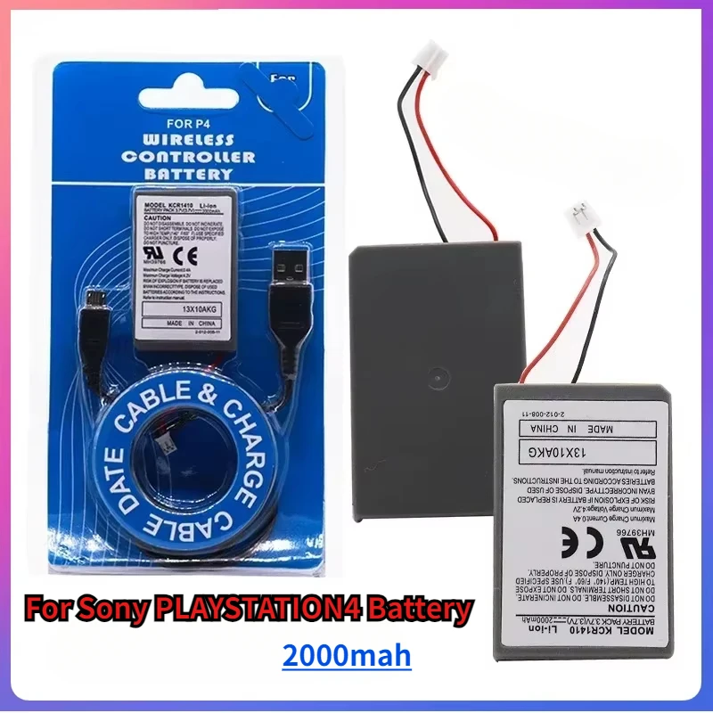 

3.7V 2000mAh Rechargeable Battery for Sony PS4 CUH-ZCT2 or CUH-ZCT2U Pro Slim Bluetooth Dual Shock Controller Second Generation