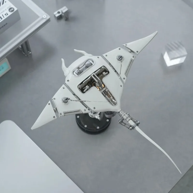 Mecha manta ray metal assembly model ornament mechanical shark creative decoration