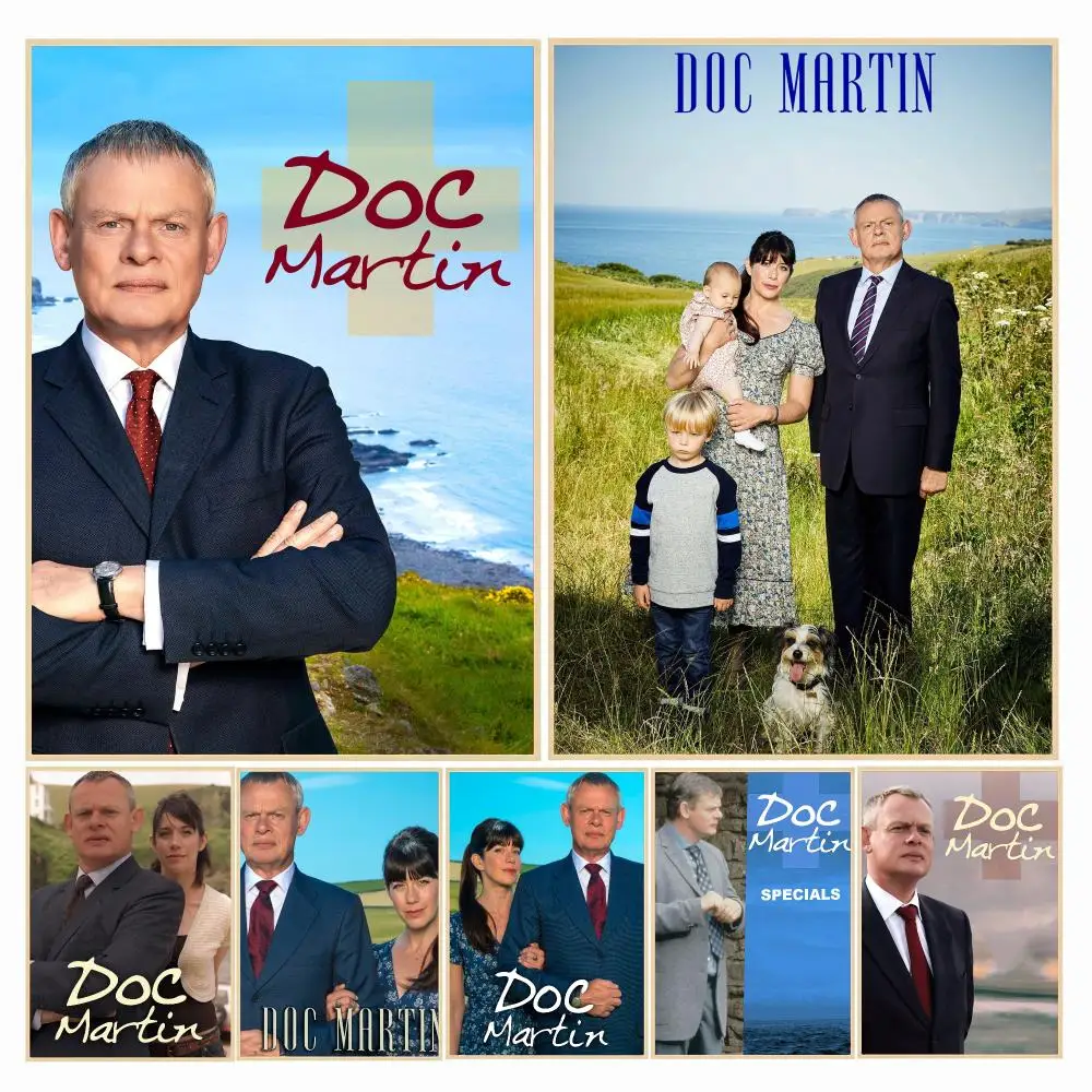 tv series D-Doc Martin-N Poster Decorative Wall Art Sticker for Cafe Office Bedroom and Living Room