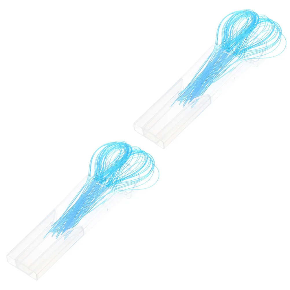 

100Pcs Professional Nylon Dental Floss Threaders Multipurpose Cleaning for Braces Implants Floss Threaders Brace Nylon Thread