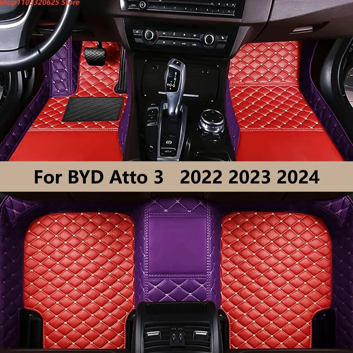 

Car Floor Mats Fit For BYD Atto 3 2022 2023 2024 Auto Accessories Leather Waterproof Anti Slip Foot Carpet