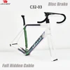 Ceccotti RF32 Modell Newset Farbe Vollständig verstecktes Kabeldesign Scheibenbremse Kohlefaser Rennradrahmen 1