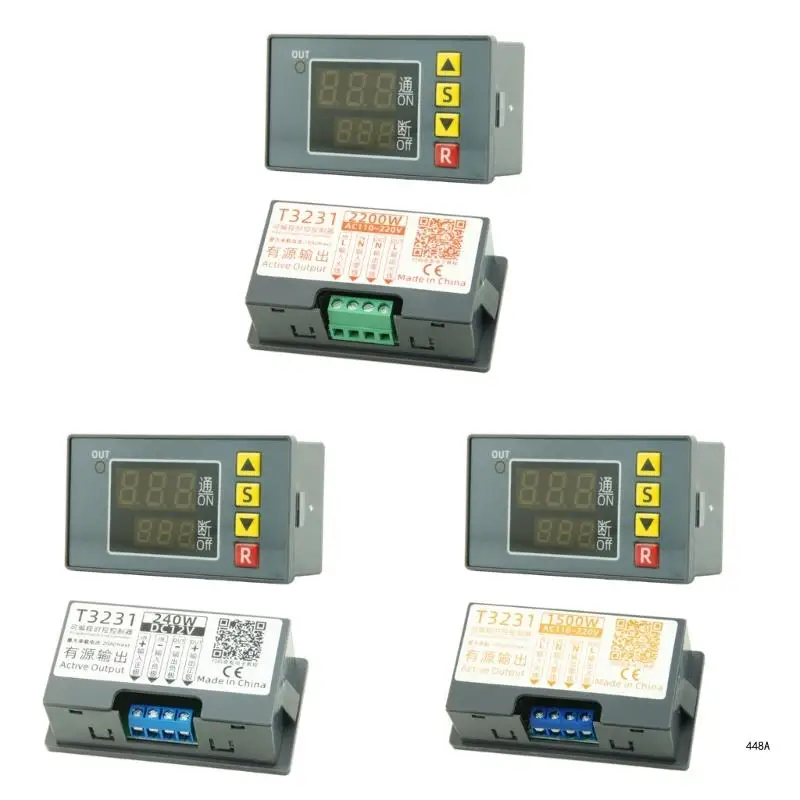 Digital Timer Control Unit with LED Display1s-999h Delay Time Programmable Cycle Timer Perfect for Timing & Switching