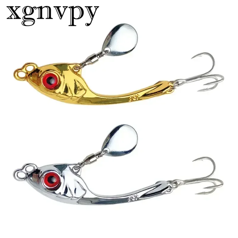 xgnvpy Luya Hard Bait Rotating Glitter Vibrate VIB Zinc Alloy 5g-20g Long Throw Croaker Bass Luya Bait Straighten One's Mouth