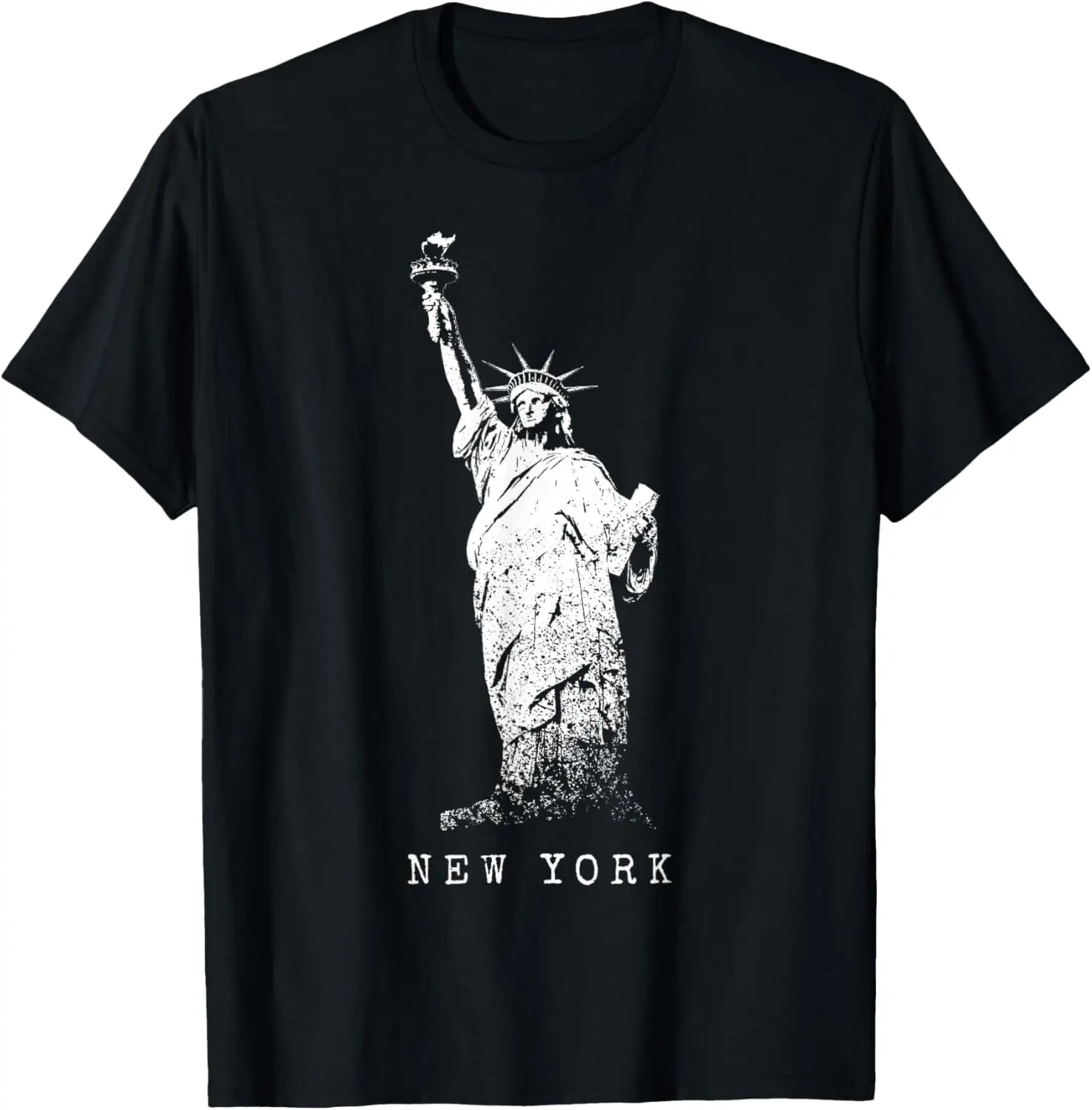 

Statue Of Liberty New York Skyline Vintage Graphic T-Shirt Casual Trip Cotton Short Sleeve Tee