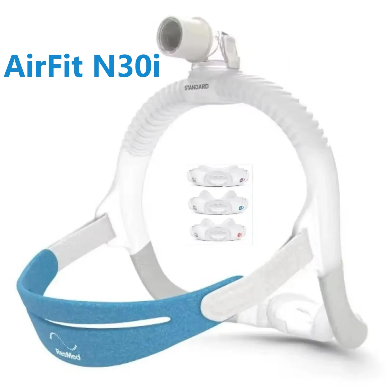 Resmed AirFit N30i CPAP Nasal Mask for Sleep Apnea Anti Snoring Medium Frame with Strap And Frame Pad Sizes S/M/SW