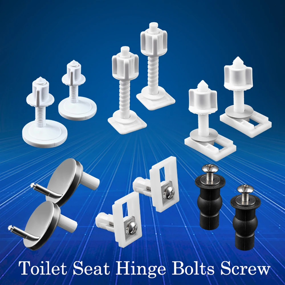 Universal Toilet Seat Lid Fixing Fitting Kit 2Pc Top Bottom Blind Hole Screws Nuts Heavy‑Duty Toilet Pan Replacement Spare Parts