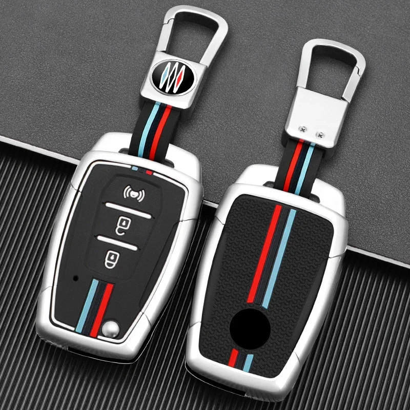 Zinc Alloy Car Flip Key Case Cover Shell Fob For SsangYong Kyron 2 Sanka Actyon Korando Tivoli Series Car Interior Accessories
