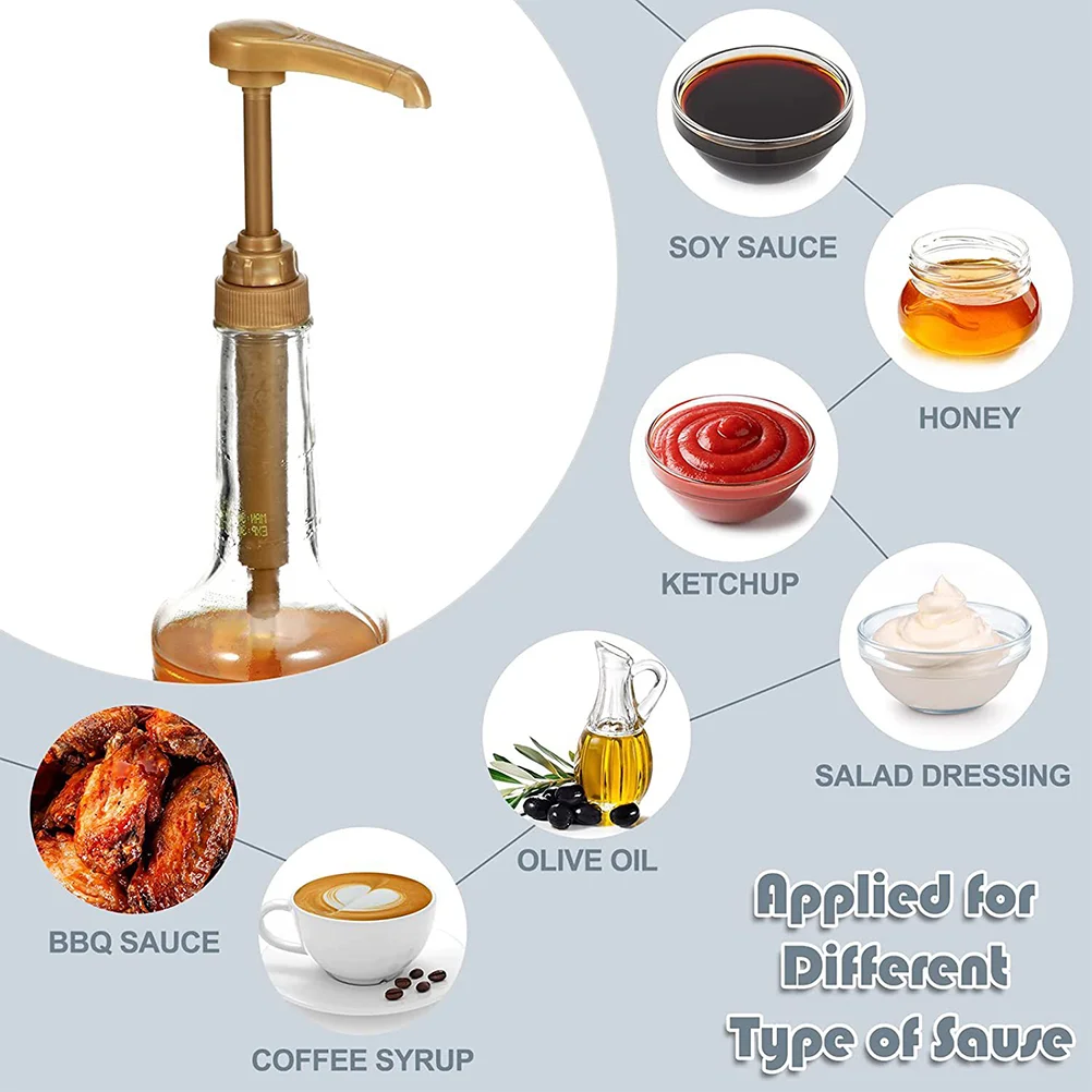 Syrup Extrusion Head Coffee Dispenser Pump for Bottle Pumps Drink Flavoring Syrups Replacement