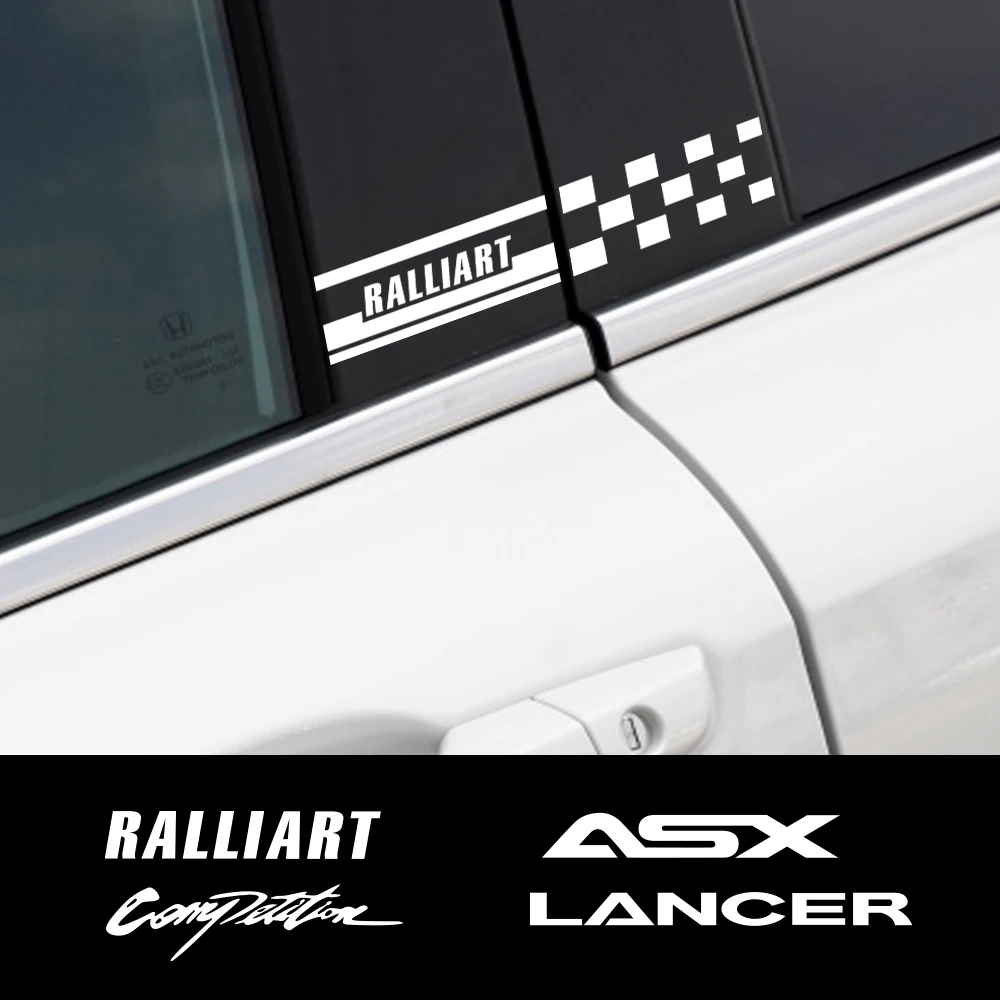 2 قطعة نافذة السيارة B أعمدة ملصقات لميتسوبيشي Asx لانسر باجيرو 4 أوتلاندر 3 Xl L200 Ex10 X كولت اكسسوارات السيارات الشارات