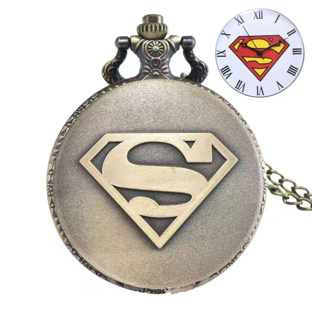 قطعة واحدة من ساعة الجيب الرجعية للهالوين على شكل مثلث كابتن ريترو وقلادة إبداعية وساعة جيب